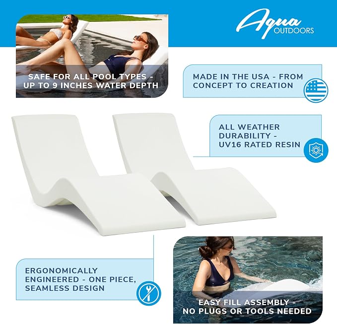 Aqua Outdoors- in-Pool Chaise Lounger - Image 4