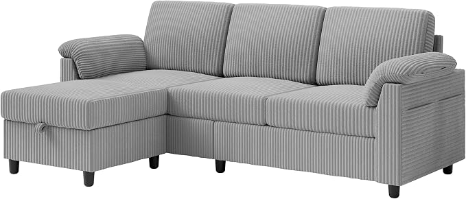 Vongrasig Convertible Sectional Couches Sofa, 3 Seat L Shaped Sofa - Image 8