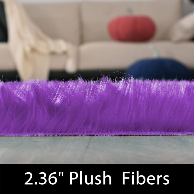 Latepis Purple Round Rug 3ft Circle Rugs - Image 2