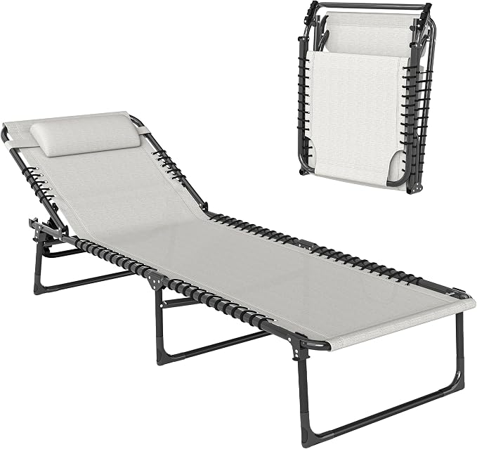 Outsunny Folding Chaise Lounge Chair, Patio Sun Tanning Chair, Outdoor Chaise by Outsunny