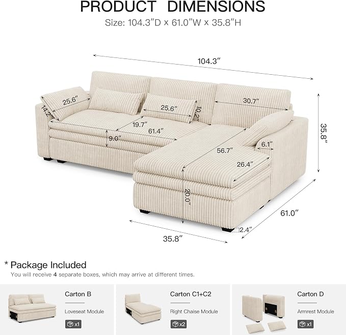 Belffin Large Modular Sectional Sofa - Image 2