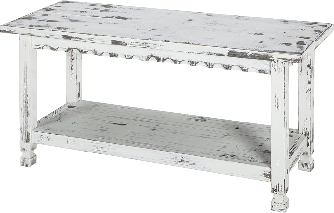 Country Cottage 36-Inch Farmhouse Entryway Bench - Image 9