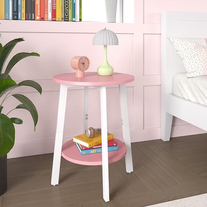 sthmec Side Table, Small Round End Table - Image 4