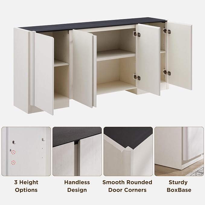 66" Large Sideboard Buffet Cabinet - Image 5
