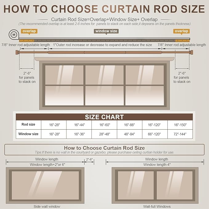 Lootkell Modern Black Curtain Rods - Image 8