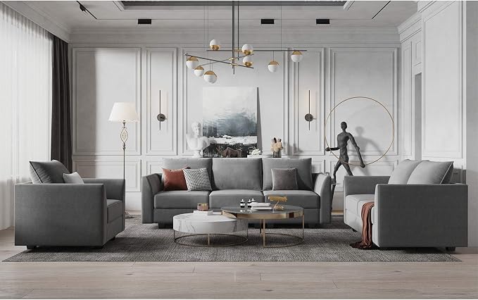 HONBAY Modern Fabric Middle Module - Image 2