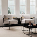 Ya-Home Mid-Century Accent Chair Set of 2, Soft Armchair Chenille Fabric Lounge by Ya-Home