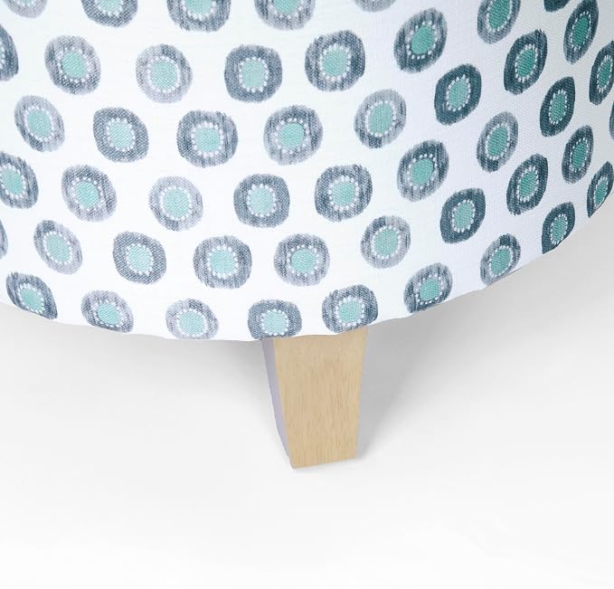 HomePop Upholstered Round Storage Ottoman|Homepop Home Décor|Upholstered Round - Image 6