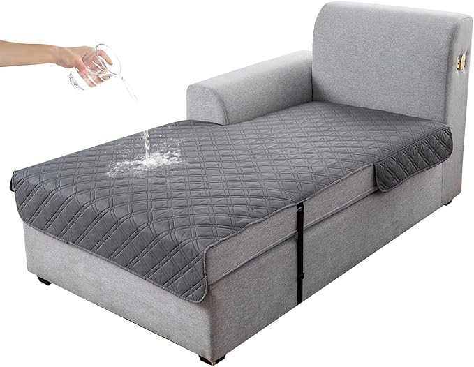 Genina L Shape Couch Cover, Sectional Couch Chaise Covers, Waterproof Washable by Genina