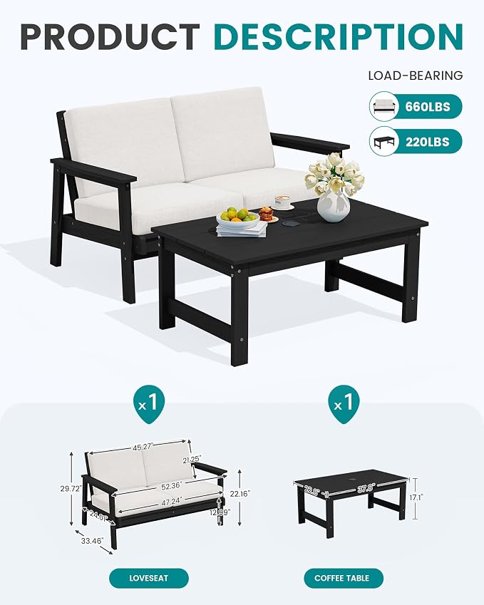 SERWALL Outdoor Loveseat - Image 2