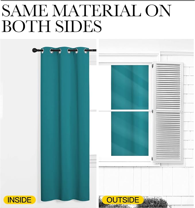 NICETOWN Room Darkening Curtains 54 inch Length 2 Panels, Thermal Insulated - Image 6