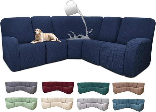 100% Waterproof Sectional Recliner Couch Covers by ROFASVCO