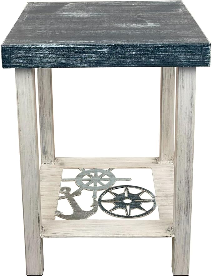 Furniture Barn USA Cottage, and Weathered Navy Square End Table by FurnitureBarnUSA