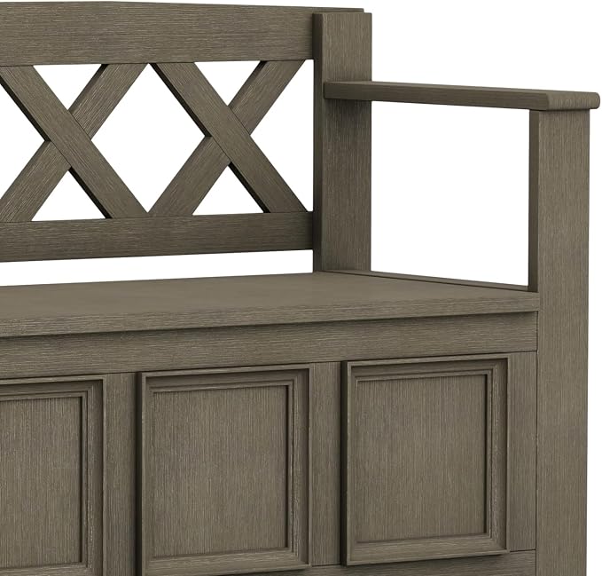 SIMPLIHOME Amherst Entryway Storage Bench - Image 11