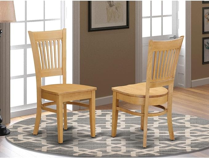 East West Furniture VAC-OAK-W Vancouver Kitchen Dining Chairs - Image 2