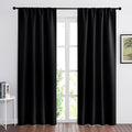 RYB HOME 2 Panels Blackout Doorway Curtains, Thermal Insulated Privacy Rod by RYBHOME