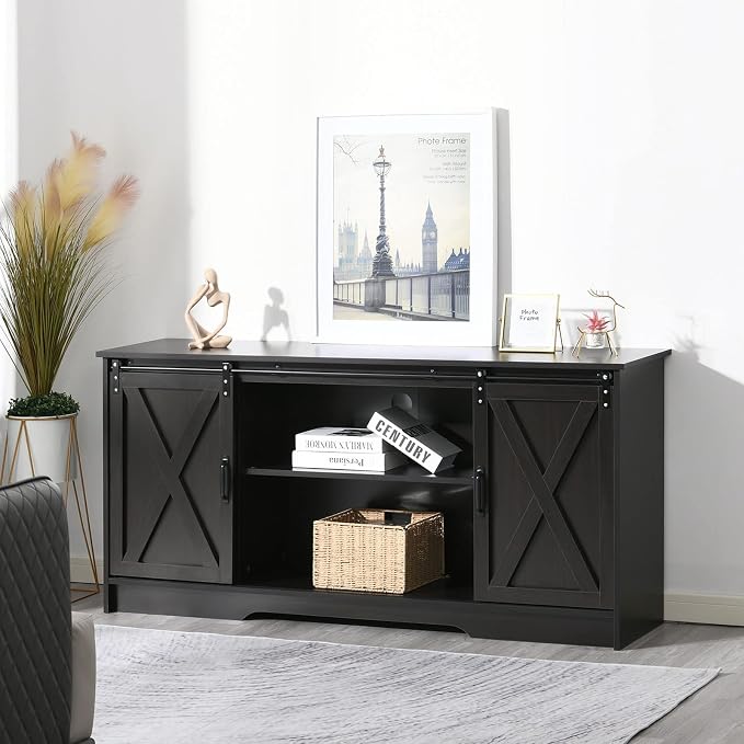 4 EVER WINNER 59" Farmhouse TV Stand, TV Entertainment Center - Image 9