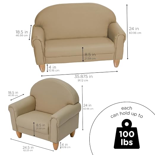 Children's Factory As We Grow Chair and Couch, Flexible Seating - Image 2