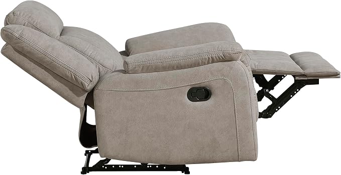 Lexicon Manual Recliner Chair, Polished Microfiber Reclining Sofa Chair - Image 14