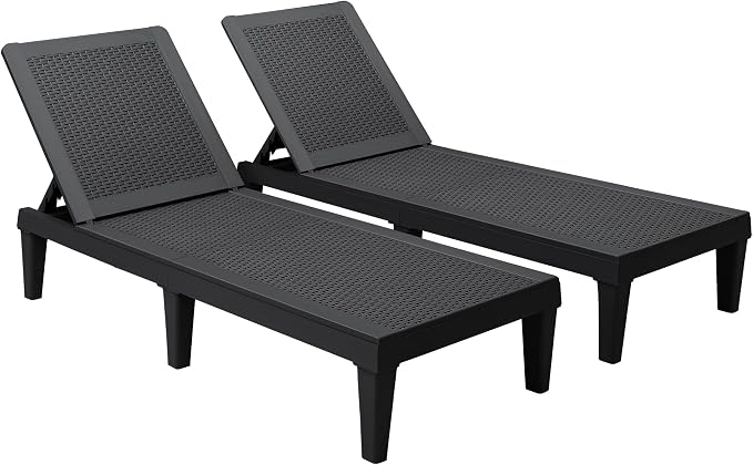 Devoko Outdoor Chaise Lounge Chair Set of 2 by DEVOKO