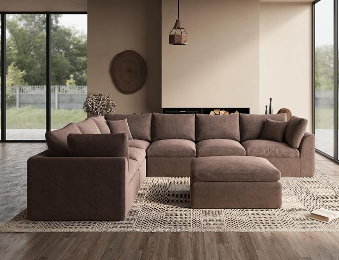 ohllob Oversized Cloud Couches for Living Room, Boneless Sectional Couch - Image 6
