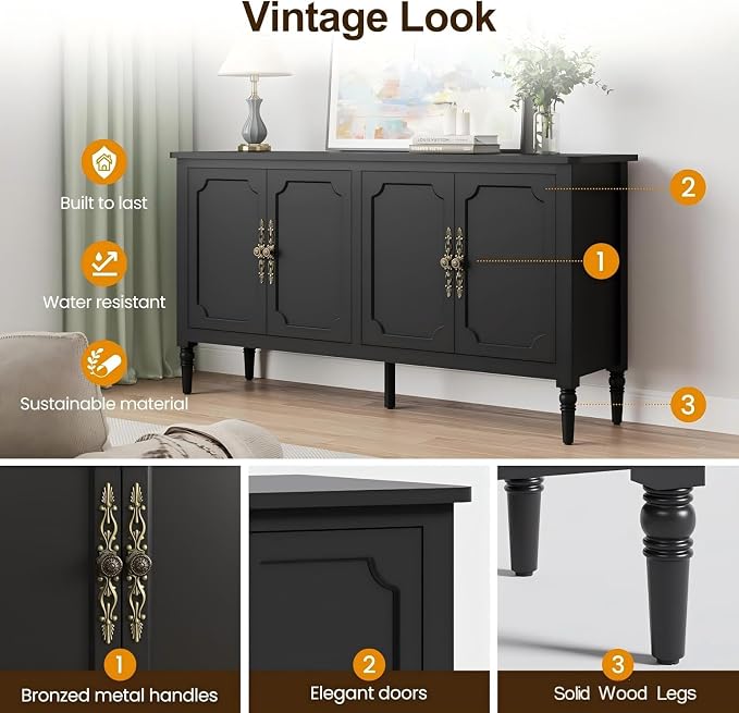 RoyalCraft 118" Buffet Cabinet - Image 5