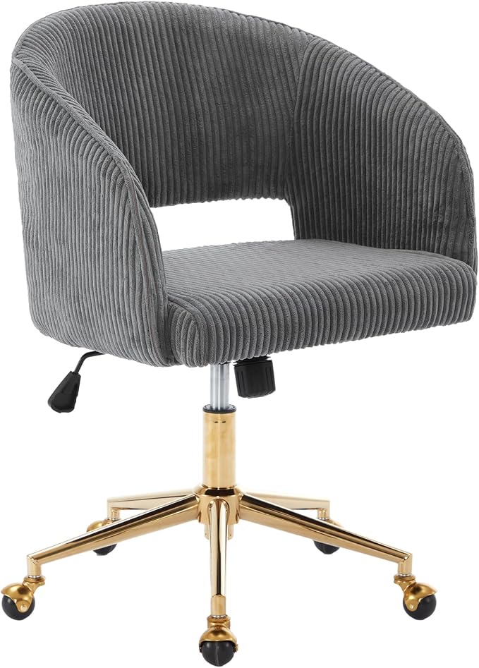 KCC Home Office Chair Swivel Desk Chair Accent Armchair Upholstered Modern by KCC