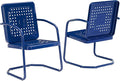 Crosley Furniture Bates 2-Piece Outdoor Chair Set, Retro Metal Patio Chairs by CrosleyFurniture