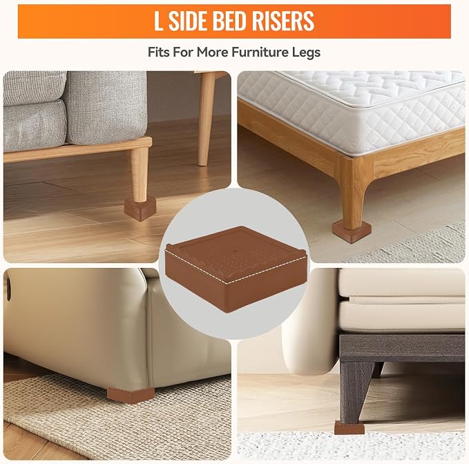 shouwuhho Furniture Risers, 6 Pack Bed Risers - Image 4