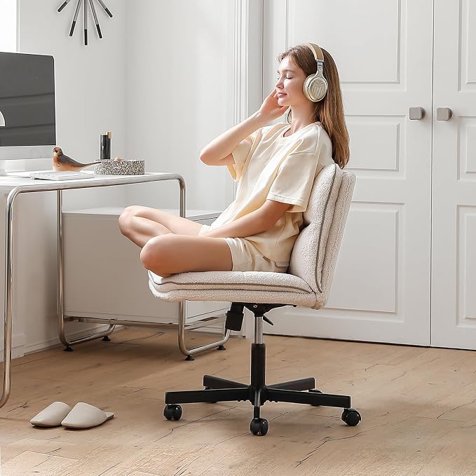 EMIAH Armless Office Desk Chair - Image 2