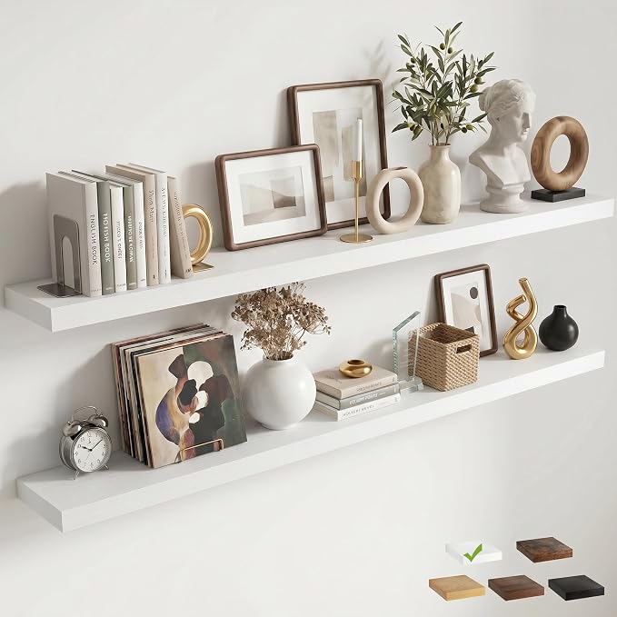 FLYJOE Floating Shelves for Wall, 72 Inch Floating Shelves Set of 2, Kitchen by FLYJOE
