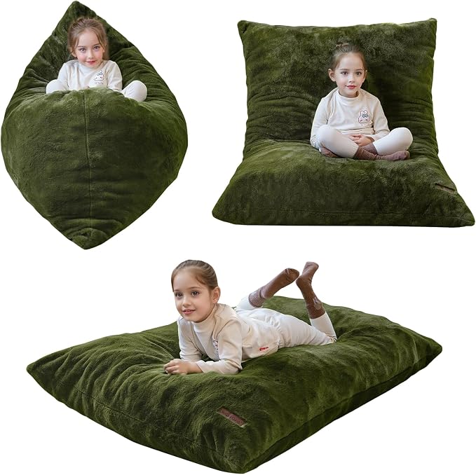 MAXYOYO 3 in 1 Kids Bean Bag Chair, Child Floor Sofa by MAXYOYO