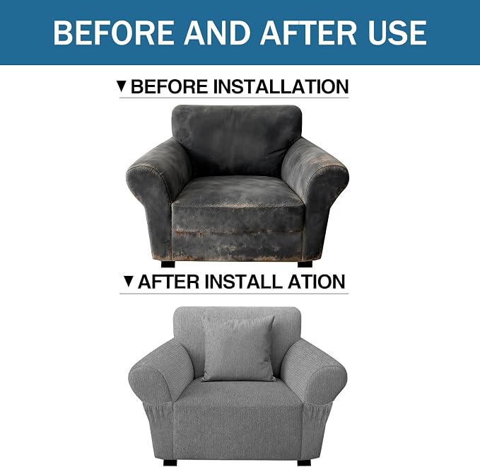Armchair Slipcover with 1 Pillow Cover - Image 8