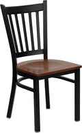 Flash Furniture HERCULES Series Black Vertical Back Metal Restaurant Chair by FlashFurniture