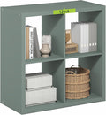Furinno Cubicle Book Shelf, 4-Cube Bookshelf, Extra Thick Frame Reversible by Furinno-FitsYourSpaceFitsYourBudget