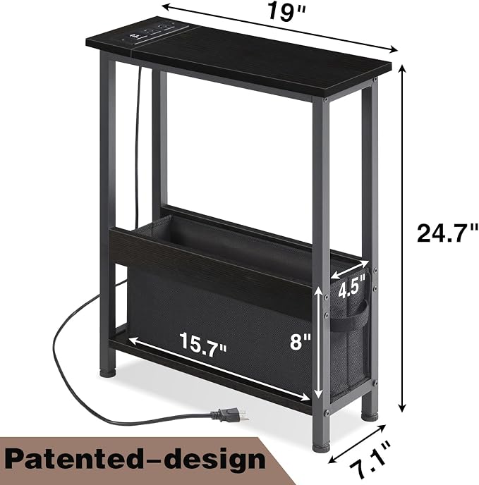 BAMGROW Slim Charging End Table - Image 8