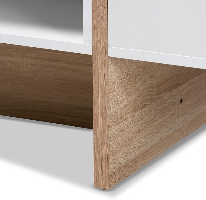 HomeStock White and Oak Coffee Table - Image 8