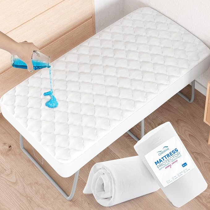 Cot Mattress Pad Waterproof 2 Pack, Quilted Cot Size Mattress Pads Cover 30" X by LoveHome%C2%B7LoveLife