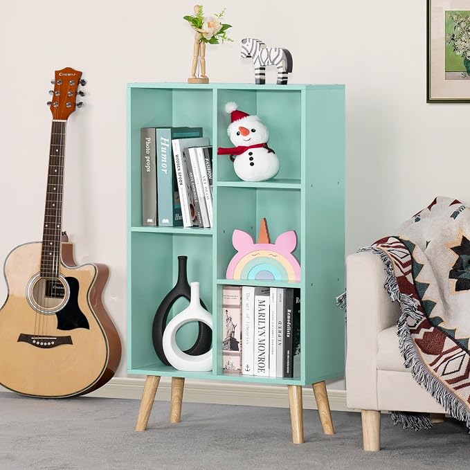 LEYAOYAO 5 Cube Bookshelf 3-Tier Bookcase - Image 5