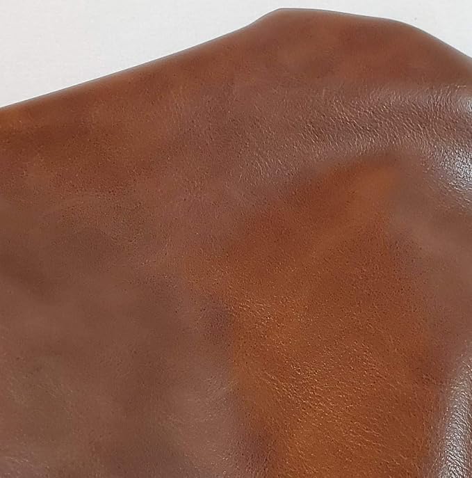 NAT Leathers | Tan Mid Brown Soft Faux Vegan Leather PU | 5 Yards Cut by The - Image 6