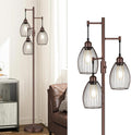 Torondo Dimmable Farmhouse Industrial Floor Lamp, Matte Brown Tree Standing by Torondo