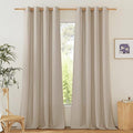 NICETOWN Rustic Linen 144 inch Long Curtains by NICETOWN