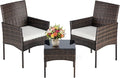 DUMOS 3-Piece Patio Furniture Set, All-Weather Outdoor Wicker Chairs by DumosLifestyle