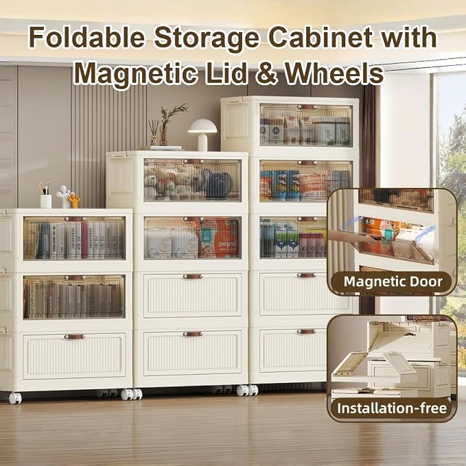4-Tier Foldable Storage Cabinet - Image 3