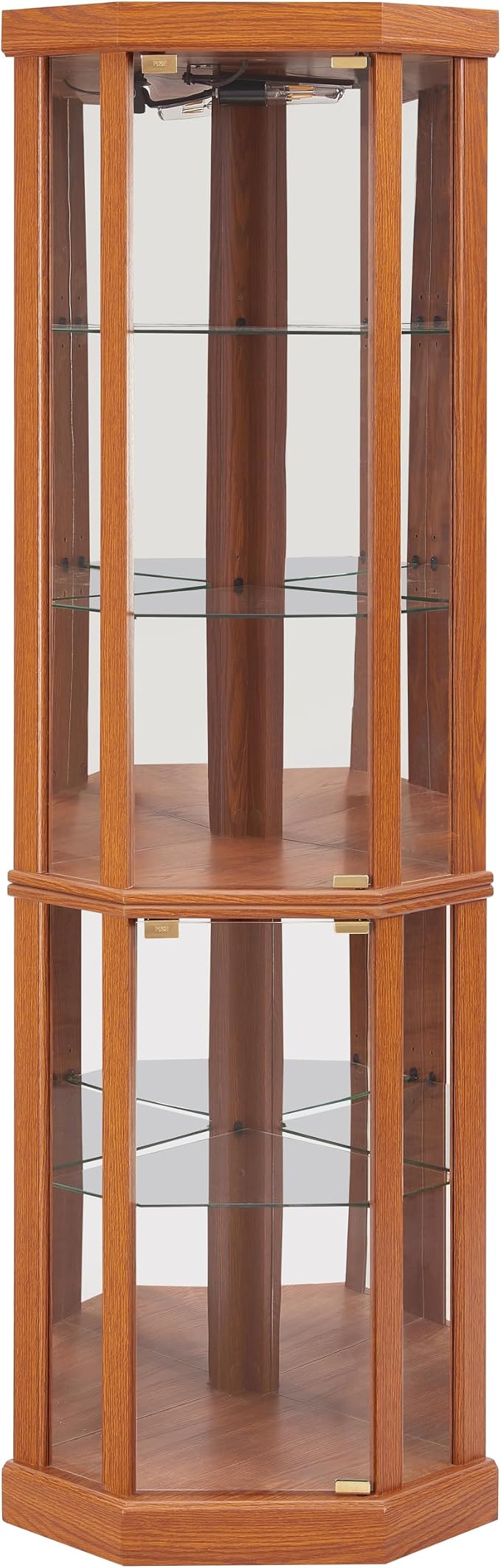 Corner Curio Cabinet, 150lbs Heavy Duty Glass Display Cabinet - Image 6