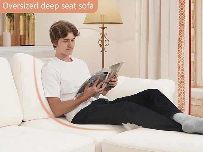 EASE MOOSE Oversized Sectional Modular Sofa，Comfty U Shape Sectional FSC - Image 5