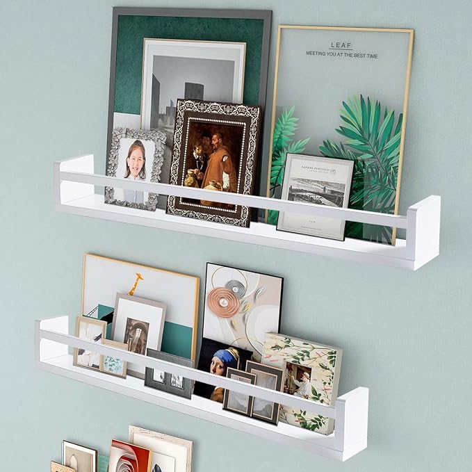 AZSKY Classic Nursery Book Shelves White Wall Book Shelves Kids Bookshelf - Image 4