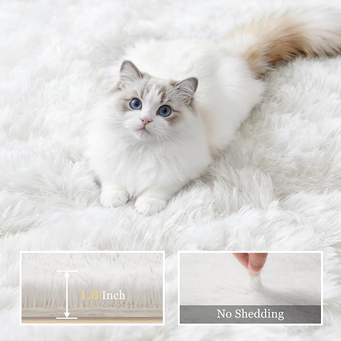 8x10 Area Rugs for Living Room Bedroom: Ultra Soft Fluffy Shag Rug Upgrade - Image 5