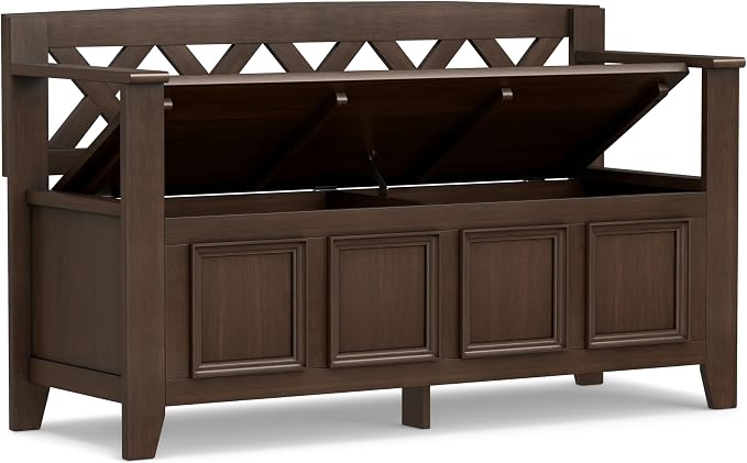 SIMPLIHOME Amherst Entryway Storage Bench - Image 4