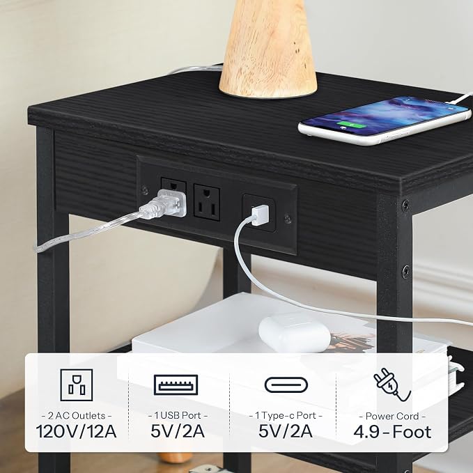 HOOBRO Side Tables Set of 2 - Image 4